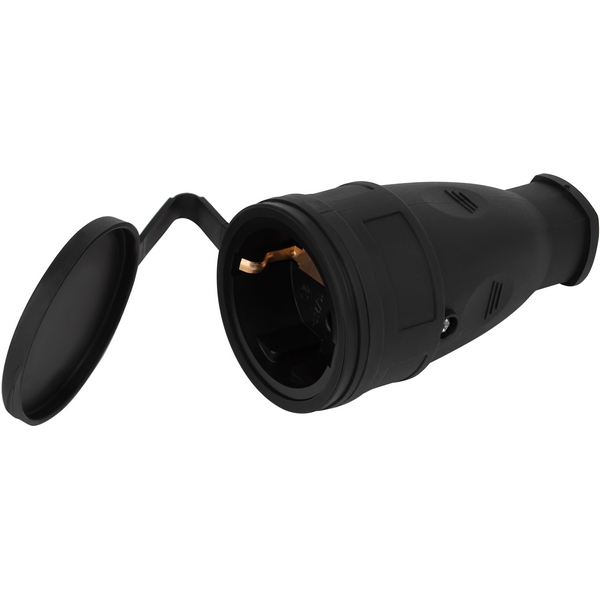 

Розетка с заземлением (черный) ЭРА RX10-B-IP44, RX10-B-IP44