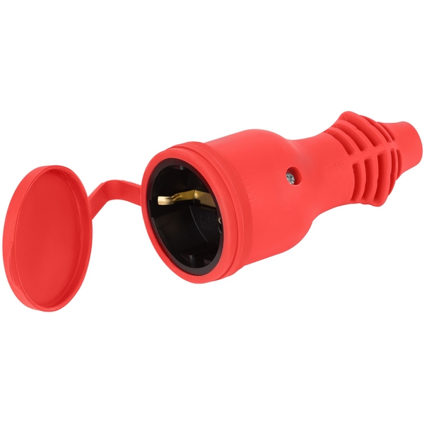 Изображение товара Розетка с заземлением и защитной крышкой ЭРА RX11-R-IP44 3500 Вт IP44