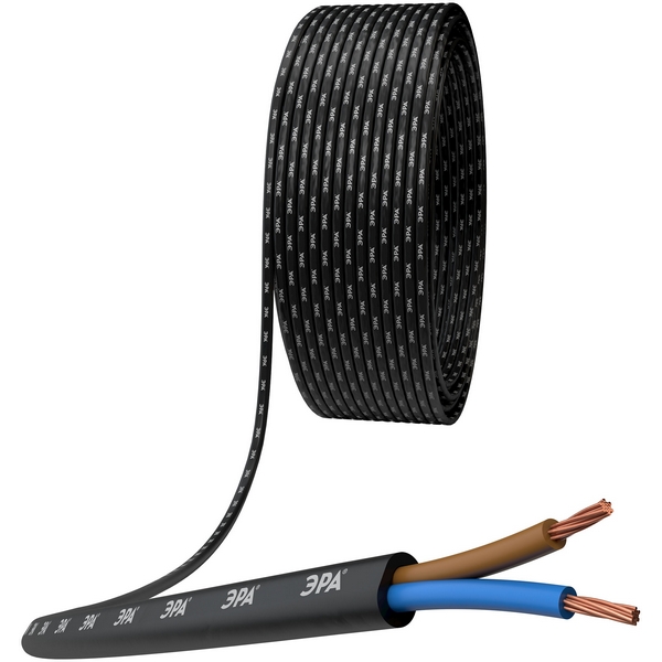 

Провод ШВВП 2х0,5 мм2 (черный) 100м ЭРА ШП2-0,5-100Ч, ШП2-0,5-100Ч