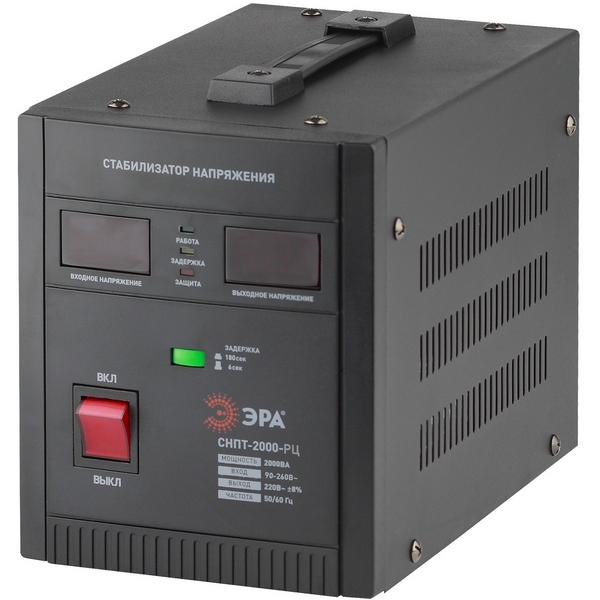 Изображение товара Стабилизатор напряжения однофазный релейный ЭРА СНПТ-2000-РЦ