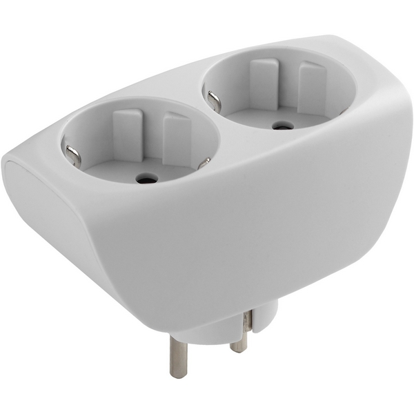 

Разветвитель на 2 гнезда с заземлением и шторками ЭРА SP-2e-W, Белый, SP-2e-W