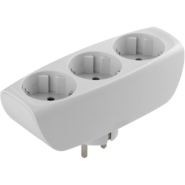 

Разветвитель на 3 гнезда с заземлением и шторками ЭРА SP-3e-W, Белый, SP-3e-W