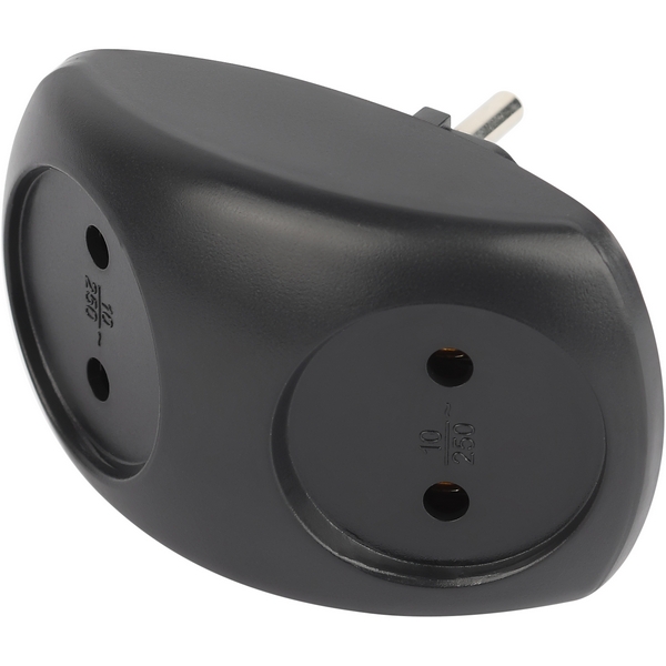 

Разветвитель на 2 гнезда без заземления ЭРА SPx-2-B, Черный, SPx-2-B