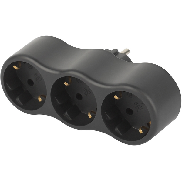 

Разветвитель на 3 гнезда с заземлением ЭРА SPx-3e-B, Черный, SPx-3e-B