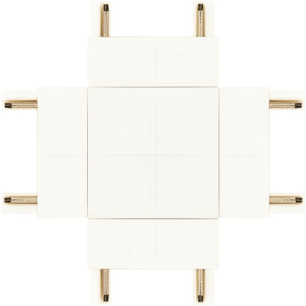 Изображение товара Коннектор Х-образный для магнитного шинопровода ЭРА TRM-S5-CX WH белый матовый