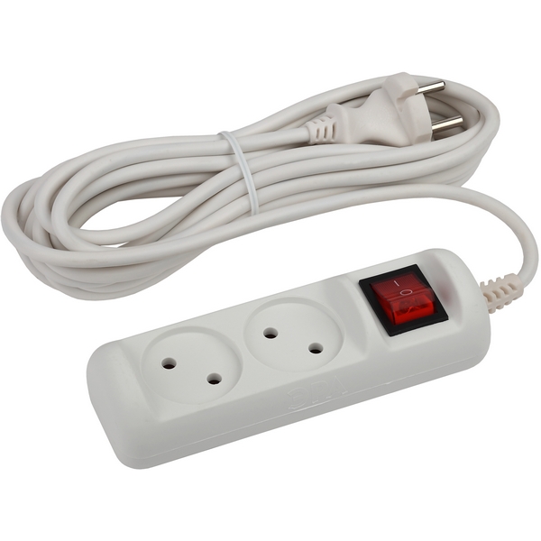 

Удлинитель 2-х местный без заземления 1,5 метра ЭРА U-2s-1,5m-2x1, Белый, U-2s-1,5m-2x1