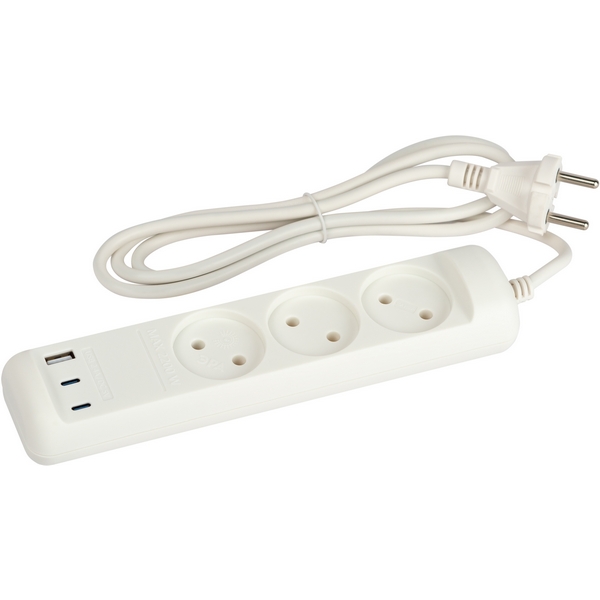 

Удлинитель 3-х местный + USB Type A + 2xUSB Type С 1,5м ЭРА U-3-1,5m-USB-W, Белый, U-3-1,5m-USB-W