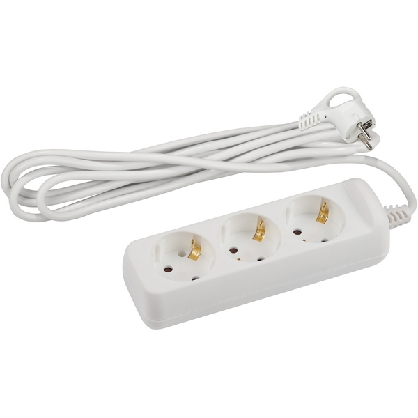 

Удлинитель 3-х местный с заземлением 5 метров ЭРА U-3e-5m-3x1,5, Белый, U-3e-5m-3x1,5