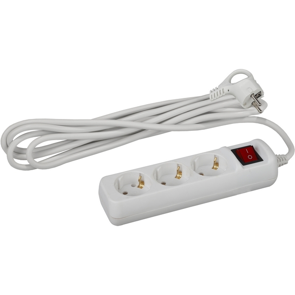 

Удлинитель 3-х местный с заземлением 3 метра ЭРА U-3es-3m-3x1, Белый, U-3es-3m-3x1