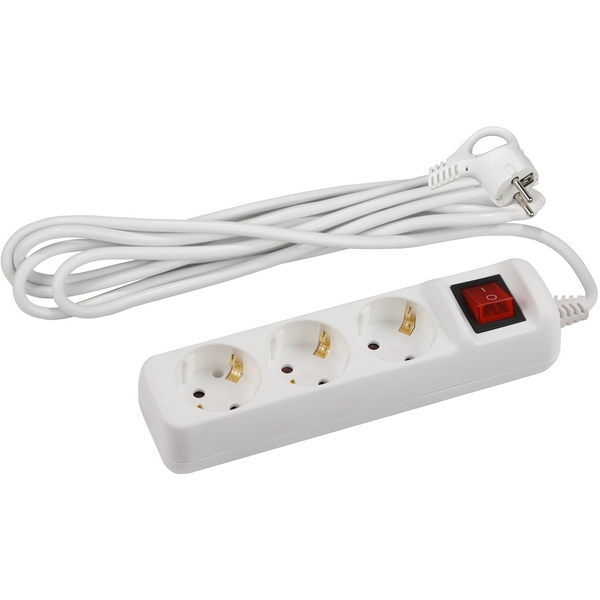 

Удлинитель 3-х местный с заземлением 3 метра ЭРА U-3es-3m-3x1,5, Белый, U-3es-3m-3x1,5