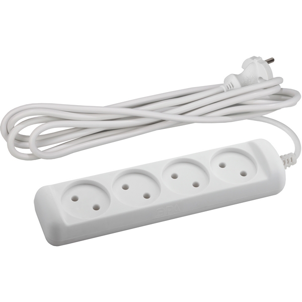 Изображение товара Удлинитель 4-х местный без заземления ЭРА U-4-3m-2x1