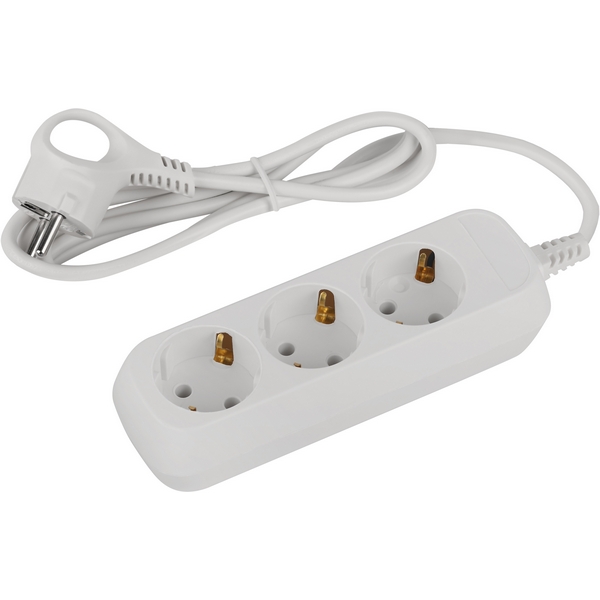 

Удлинитель 3-х местный с заземлением 1,5 метра ЭРА UDL-10-315-E, Белый, UDL-10-315-E