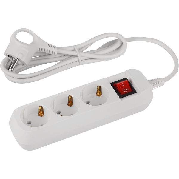 

Удлинитель 3-х местный с заземлением 1,5 метра ЭРА UDL-10-315-ES, Белый, UDL-10-315-ES