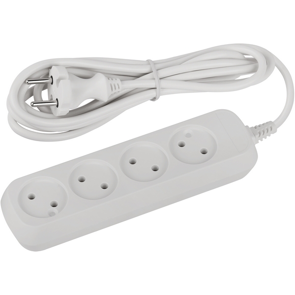 Изображение товара Удлинитель 4-х местный без заземления ЭРА UDL-10-430 3 метра