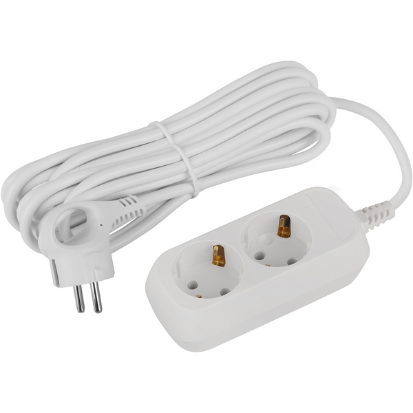 

Удлинитель 2-х местный с заземлением 5 метров ЭРА UDL-16-250-E, Белый, UDL-16-250-E