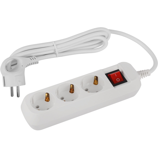 

Удлинитель 3-х местный с заземлением 1,5 метра ЭРА UDL-16-315-ES, Белый, UDL-16-315-ES