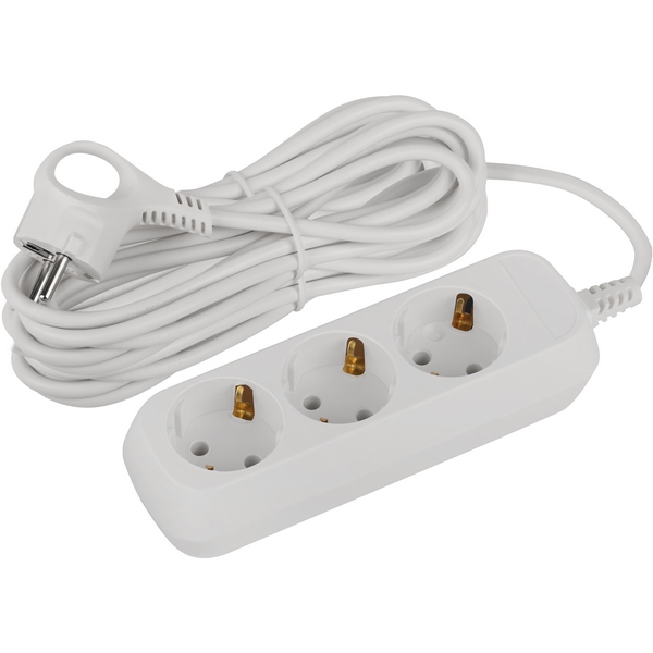 

Удлинитель 3-х местный с заземлением 7 метров ЭРА UDL-16-370-E, Белый, UDL-16-370-E