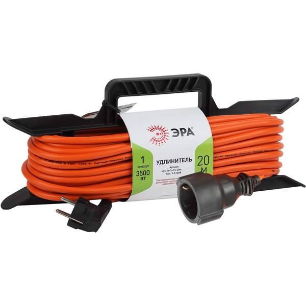 

Удлинитель одноместный с заземлением 20 метров на рамке ЭРА UFx-1e-3x1.5-20m, UFx-1e-3x1.5-20m