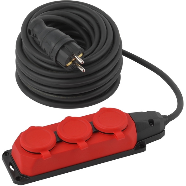 Изображение товара Удлинитель 3-х местный с заземлением 20 метров ЭРА UK-3e-3x1,5-20m-IP44(KG)