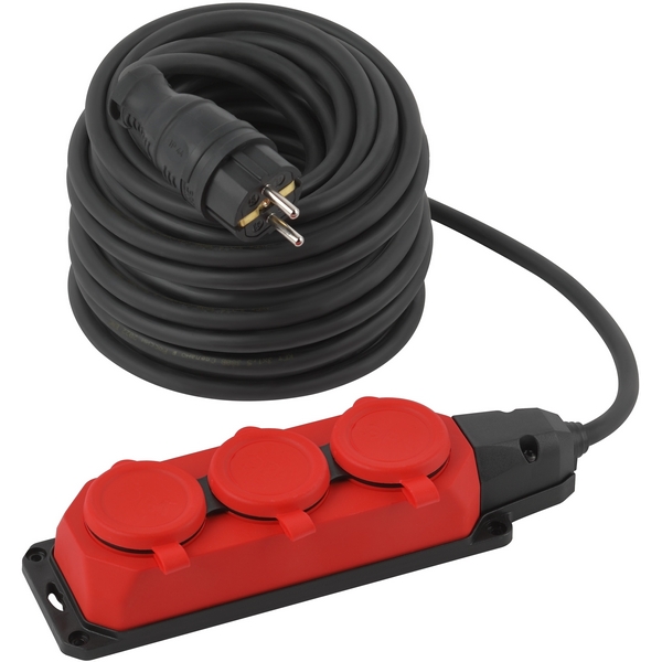 Изображение товара Удлинитель 3-х местный с заземлением ЭРА UK-3e-3x1,5-30м IP44 для дома и работы