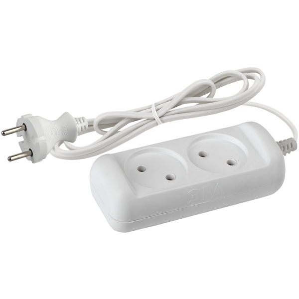 

Удлинитель 2-х местный без заземления 1,5 метра ЭРА UX-2-1,5m, Белый, UX-2-1,5m