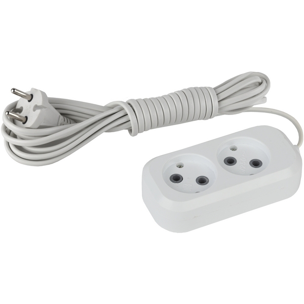 

Удлинитель 2-х местный без заземления 3 метра ЭРА UX-2-3m, Белый, UX-2-3m