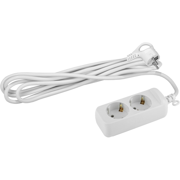 

Удлинитель 2-х местный с заземлением 3 метра ЭРА UX-2e-3m, Белый, UX-2e-3m