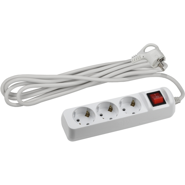 

Удлинитель 3-х местный с заземлением 3 метра ЭРА UX-3es-3m, Белый, UX-3es-3m