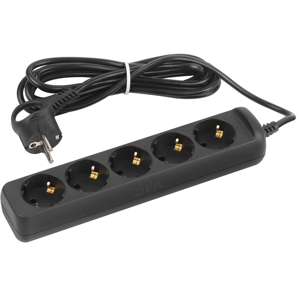 

Удлинитель 5-и местный с заземлением 3 метра ЭРА UX-5e-3m-B, Черный, UX-5e-3m-B