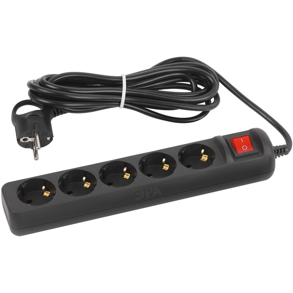 

Удлинитель 5-и местный с заземлением 5 метров ЭРА UX-5es-5m-B, Черный, UX-5es-5m-B