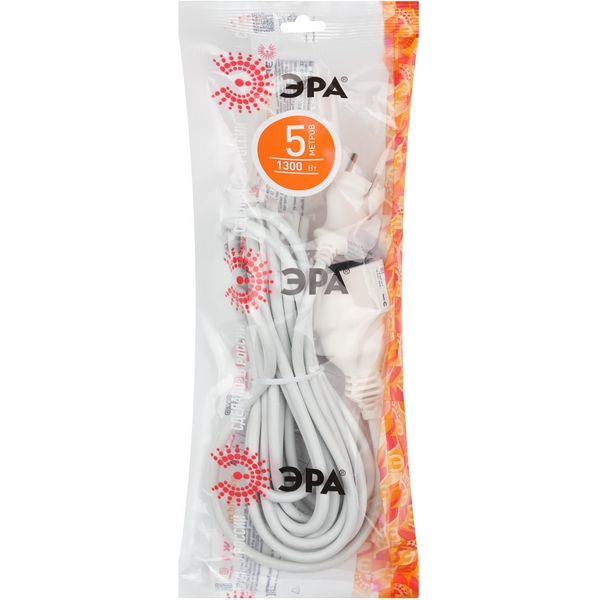 

Удлинитель одноместный без заземления 3 метра ЭРА UX(6)-1-5m, Белый, UX(6)-1-5m