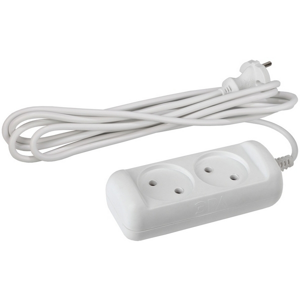 

Удлинитель 2-х местный без заземления 3 метра ЭРА UX(6)-2-3m, Белый, UX(6)-2-3m