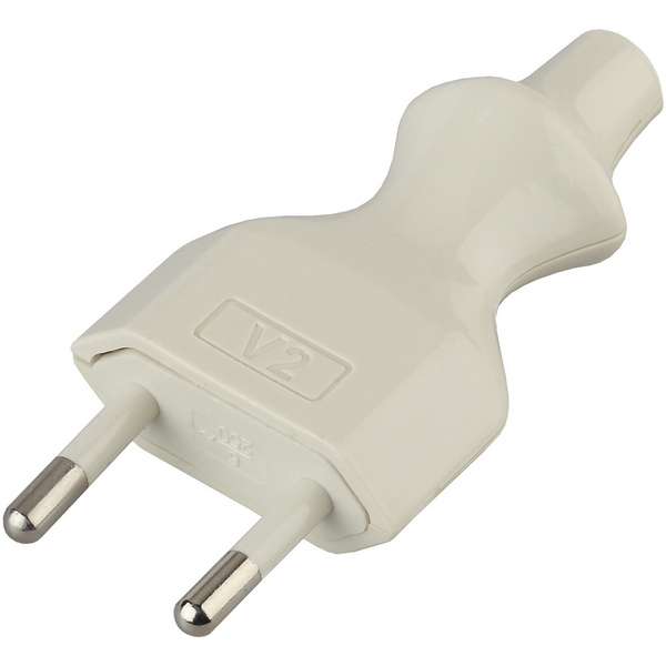 

Вилка прямая без заземления ЭРА V2, Белый, V2