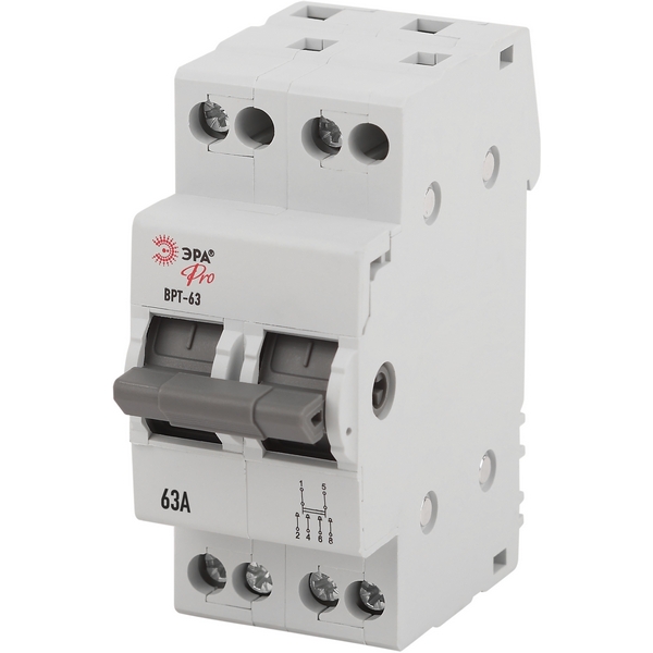 Изображение товара Выключатель-разъединитель трехпозиционный 2P 63А ЭРА VRT63-2-63