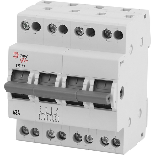 Изображение товара Выключатель-разъединитель 4P 63А ЭРА VRT63-4-63 автоматический