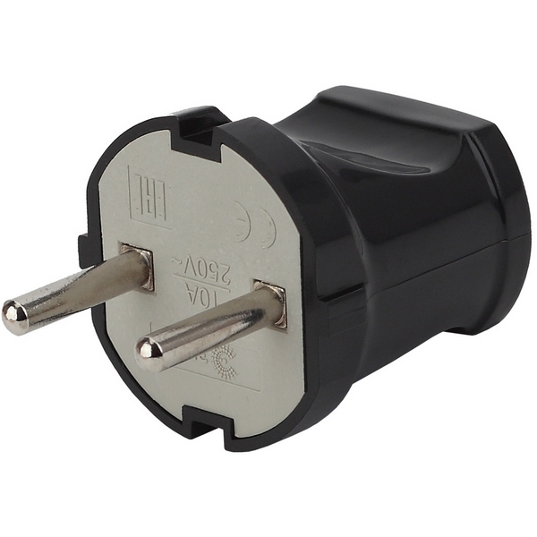 

Вилка прямая без заземления ЭРА Vx1-B, Черный, Vx1-B