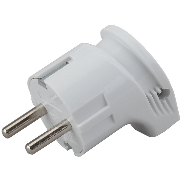 

Вилка угловая с заземлением ЭРА Vx3-W, Белый, Vx3-W