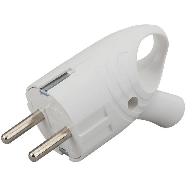 

Вилка угловая с заземлением ЭРА Vx4-W, Белый, Vx4-W