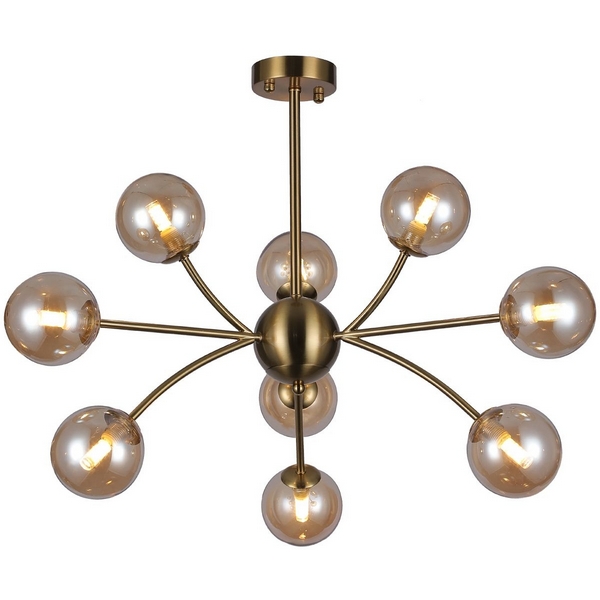 

Потолочная люстра на штанге 10164/9PL G9*40W Escada Infinity Copper, Янтарный, Infinity 10164/9PL Copper