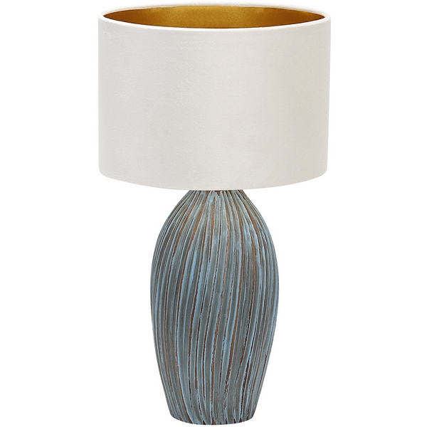 

Настольная лампа Escada Amphora 10172/L Blue 1х40Вт Е27, керамика/металл/ткань, голубой/белый/золото, Amphora 10172/L Blue