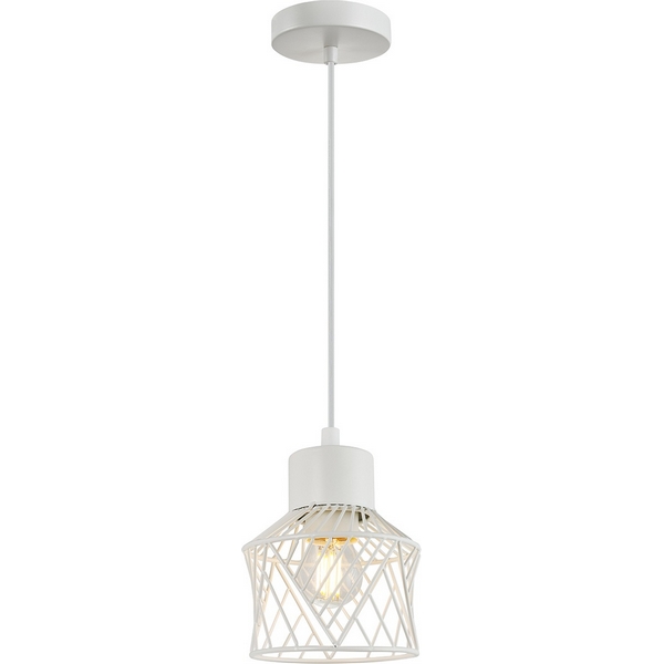 

Подвесной светильник Escada Averio 10174/1S White 1х40Вт Е27, металл, белый, Averio 10174/1S White