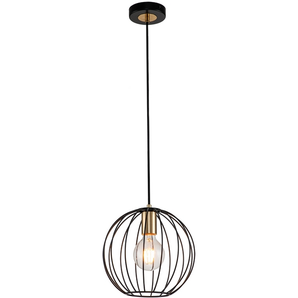 

Подвесной светильник E27*60W Black/Brass Escada Quebec 10176/1S, Черный, Quebec 10176/1S