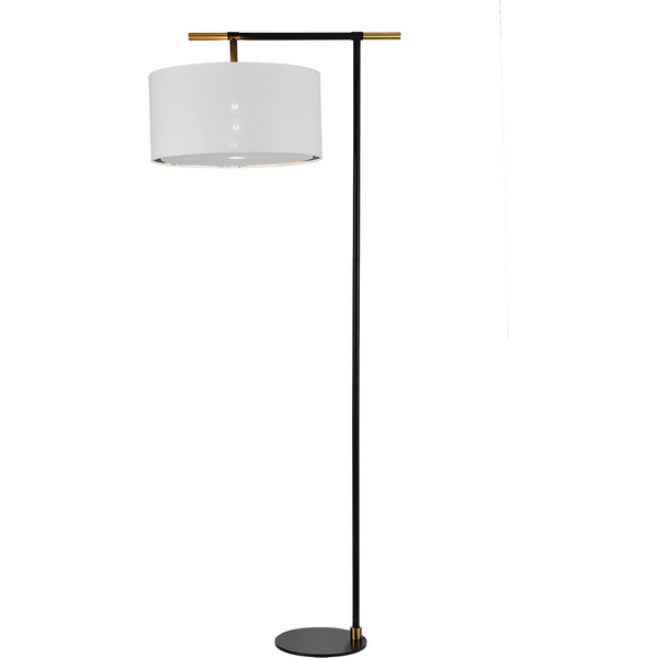 

Торшер Escada Idea 10186/T 1x60Вт E27, металл/ткань, чёрный, Белый, Idea 10186/T