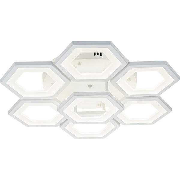 

Потолочная люстра (+ночной режим) с пультом Escada Hexagon 10204/7 LED*130W White, Белый, Hexagon 10204/7LED