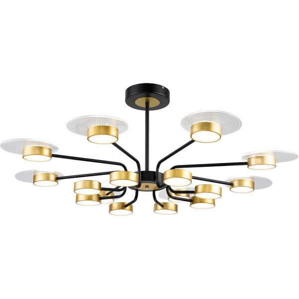 

Люстра потолочная светодиодная на штанге 10211/SG LED*212W Gold/Black Escada Halo LED, Золото, Halo 10211/SG LED