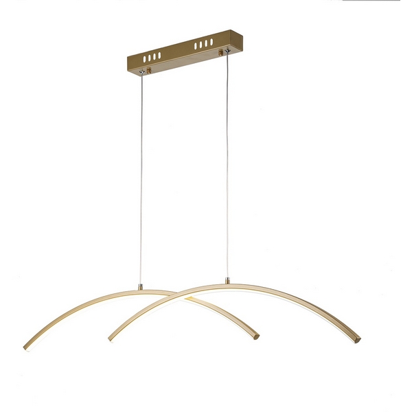 

Подвесной светодиодный светильник с ПДУ Escada Skyline 10212/S LED Gold 36Вт, металл/силикон, золото, Skyline 10212/S LED Gold