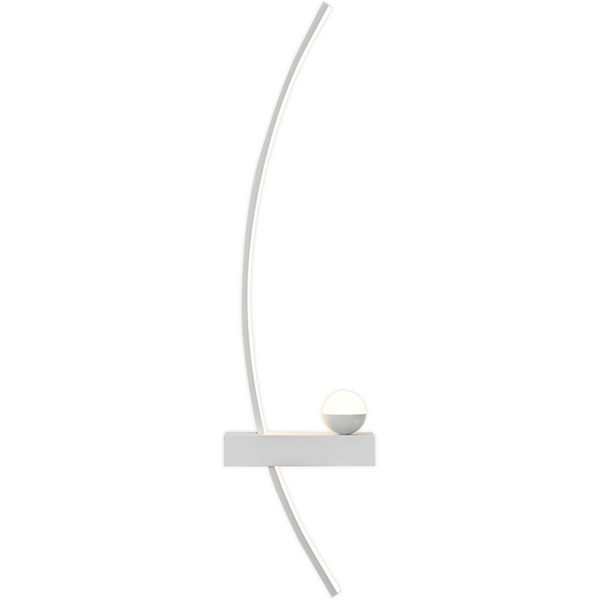 

Настенный светодиодный светильник Escada Ray 10220/2LED White L 15Вт, 1100Лм, 3000K, Ra>80, металл/силикон, белый, Ray 10220/2LED White L