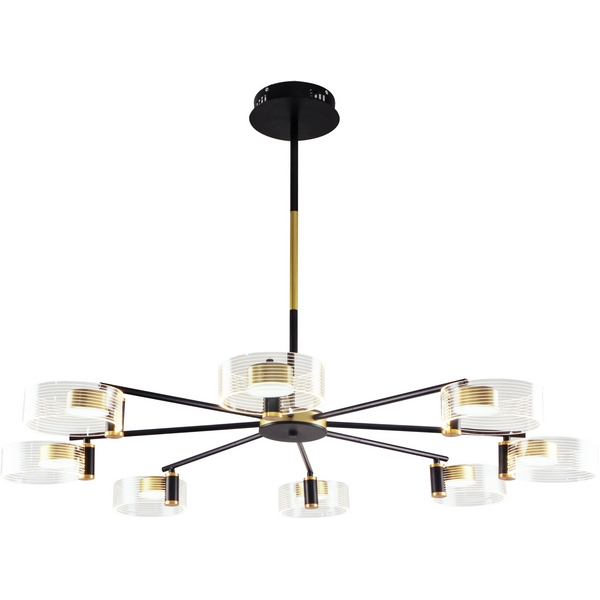 

Люстра потолочная светодиодная на штанге Cloud 10226/8 LED*135W Gold/black (Escada), Золото, Cloud 10226/8LED
