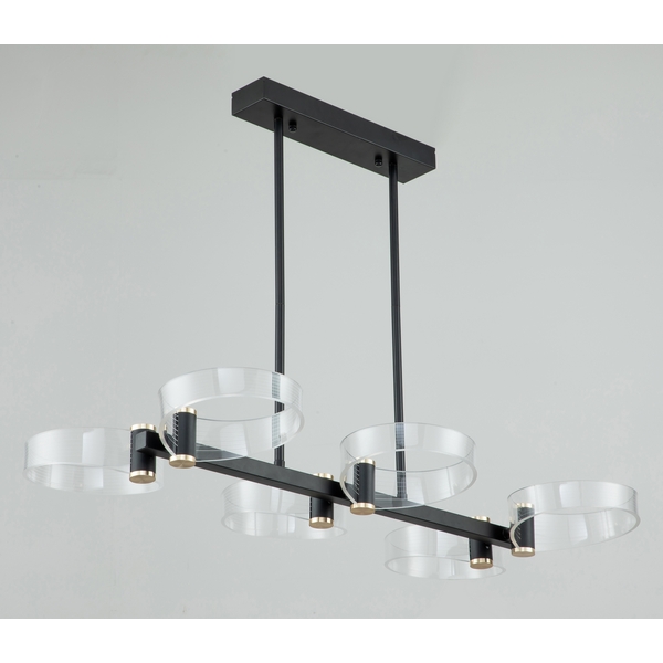 

Люстра потолочная светодиодная на штанге Cloud 10242/6 LED*56W Black Escada, Черный, Cloud 10242/6LED
