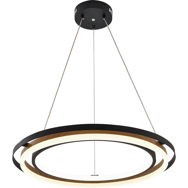 

Подвесной светодиодный светильник Escada Lagom 10248/2LED 82Вт,с ПДУ, металл/акрил, чёрный/дерево, Черный, Lagom 10248/2LED
